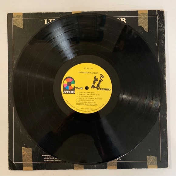 LIVINGSTON TAYLOR "Self titled" 1970 Atco SD 33-334 Vinyl LP Record Album - Picture 4 of 4